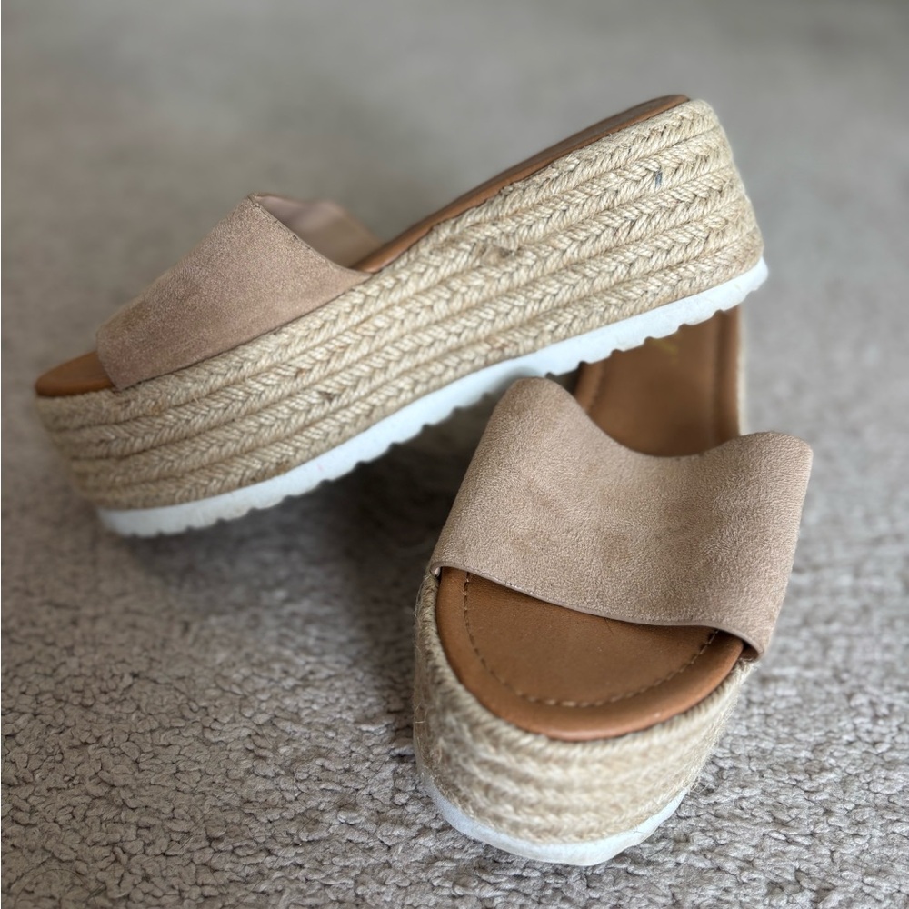 Bonnibel Women's Beige Espadrille Slides